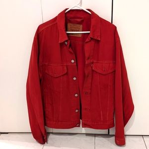 Levi's Vintage Trucker jacket Fire Engine Red